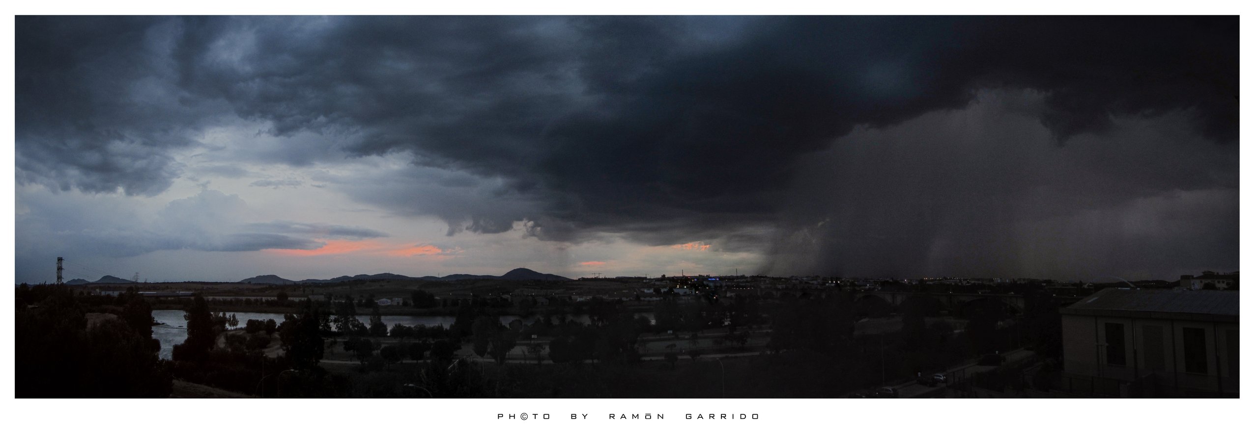 Mérida Panorámica Río Guadiana Tormenta